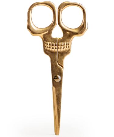 Suck UK Stainless Steel Skull Scissors Novelty Scissors, for General Purpose and Household Use, Gold