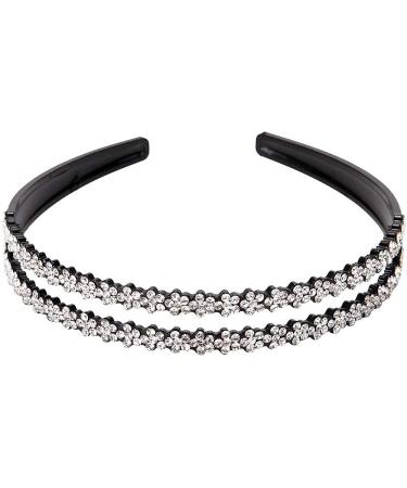 Elegant Rhinestone Hair Accessories Set - Non-Slip Headbands & Slippery Hair Ripes for Women - Buy Online on GoSupps.com