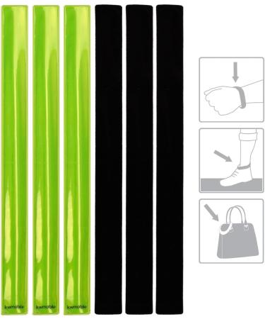 kwmobile 6X Reflective Tape Set - Yellow Reflective Snap Bracelet for Kids - Party Accessory - Buy Online on GoSupps.com