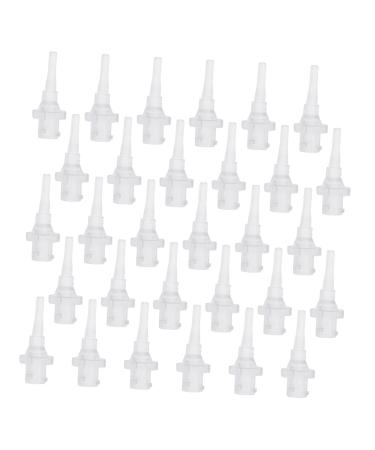 HAKIDZEL 30Pcs Multi-Functional Earwax Cleaner Nozzles PP Ear Irrigator Tips for Ear Health Care Portable Replacement Accessories White