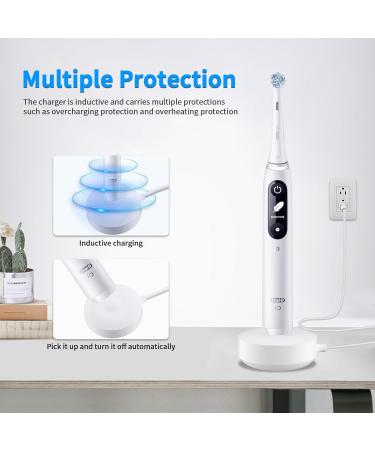 Charger for Oral B IO IO7 IO8 IO9 Electric Toothbrush 3768 Model Magnetic Charger Base Compatible Braun Oral B IO Series 7 Series 8 Series 9 Electric Toothbrush (white) - Buy Online on GoSupps.com