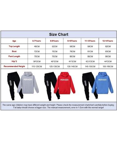 Amropi Boys 2-Piece Tracksuit Set | Pullover Hoodie and Jogging Pants | Ages 2-17 | Red Black | Size 9-10 Years - Buy Online on GoSupps.com