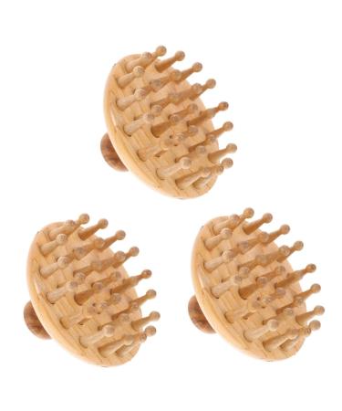 Healvian 3st massage comb from beech portable comb shampoo brush wooden ridge hand massage hairbrush comfortable massage comb professional hair care comb h lzern massage brush