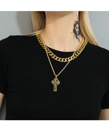 U7 Women's Cremation Urn Necklace | Celtic Knot Dog Feet Wings & Crucifix Designs | Stainless Steel Pendant Jewelry for Men | Unique Memorial Gifts - Buy Online on GoSupps.com