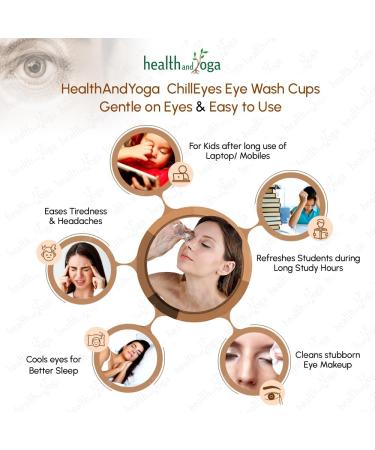 ChillEyes Transparent Glass Eye Wash Cup - Effective Eye Rinse and Cleansing Eco-friendly Non-Reactive Safe and Comfortable (Single) - Buy Online on GoSupps.com