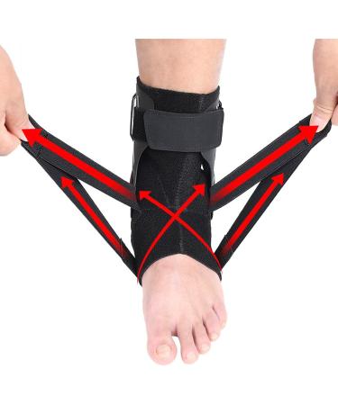 Amagogo Adjustable Ankle Brace with Side Stabilizers - Optimal Support & Comfort Black M - International Shipping Available - Buy Online on GoSupps.com