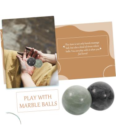 Buy Beavorty Dark Gray Marble Baoding Balls - Stress Relief & Hand Exercise Balls for Adults | Marble Sound Balls for Massage & Relaxation - Buy Online on GoSupps.com