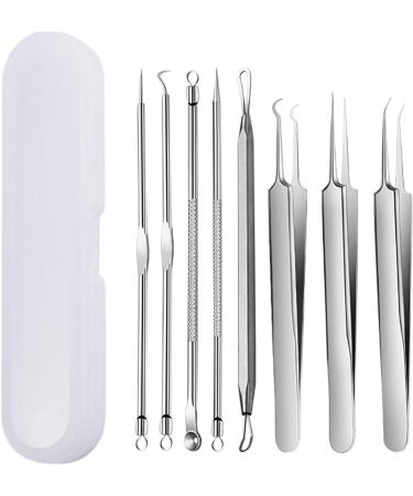 Acne Needle 8pcs Blackhead Needles Stainless Steel Comedone Black Spot Pimple Blemish Remover Women Treatment Pore Cleanser Hook Pin (Color : 8pcs Set Grey) Gold grey silver - Buy Online on GoSupps.com
