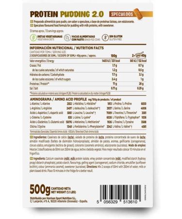  HSN HSN Protein Pudding 2.0 | Speculoos 500g 13 servings per pack | High-protein gluten-free and vegan pudding | Ideal low-calorie dessert or snack with no added sugar - Buy Online on GoSupps.com