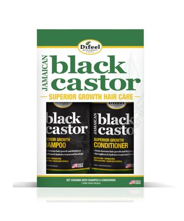 Difeel Jamaican Black Castor Shampoo & Conditioner Set - 2-PC Gift Box for All Hair Types Sulfate & Paraben Free 33.8oz Each - Boost Hair Growth & Nourishment - Buy Online on GoSupps.com