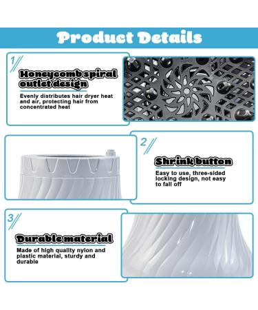 Universal Hair Diffuser Attachment for Curly & Wavy Hair - Sltaxar White Hair Dryer Nozzle (1.4-3 inches) - Buy Online on GoSupps.com