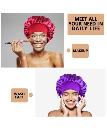6PCS Satin Bonnets for Black Women  Large Braids Bonnet Wide Band Hair Bonnets  A #6pcs-a - Buy Online on GoSupps.com