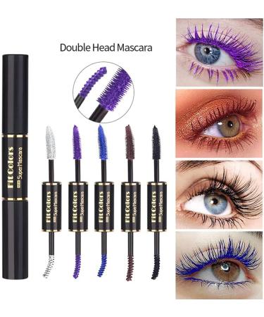 Long Lasting Smudge Proof Lash Sensational Mascara Waterproof Mascara Lengthening Mascara Long-Lasting No Flaking No Clumping (Purple 5PCS) Purple 5PCS - Buy Online on GoSupps.com