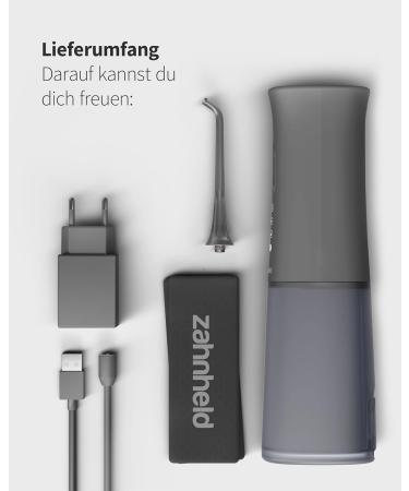 Zahnheld Oral Shower Aquadent | Wireless Water Flosser for On-the-Go & Home Use | Promotes Effective Interdental Cleaning - 3 Programs - White - Buy Online on GoSupps.com