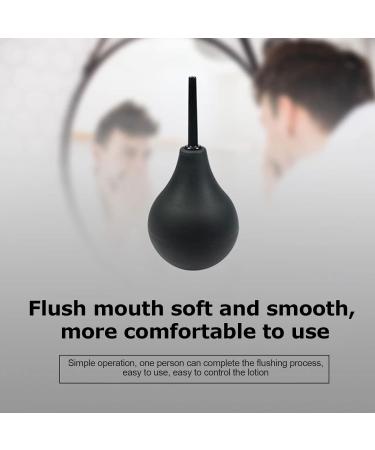 TSHAOUN Enema Bulb Douche 160ml for Men & Women - Reusable Silicone Nozzle Cleaning Kit (Black) - Buy Online on GoSupps.com