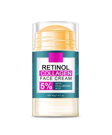 Retinol Collagen Face Firming Cream Stick Facial Moisturizer Anti Aging Face Creams for Tightening and Firming Reduce Wrinkles Lines Sagging Skin for All Skin Types