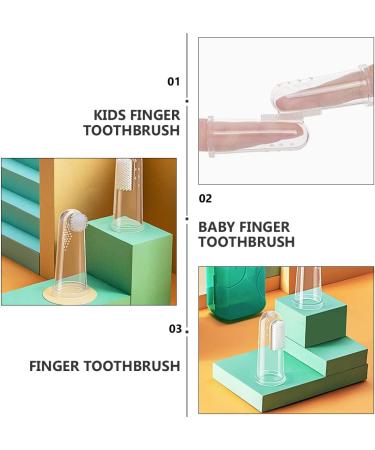 Minkissy Finger Toothbrush Set - Portable Gum Massager & Toddler Toothbrushes - 3 Pack with Carrying Bag for Babies & Children - Buy Online on GoSupps.com