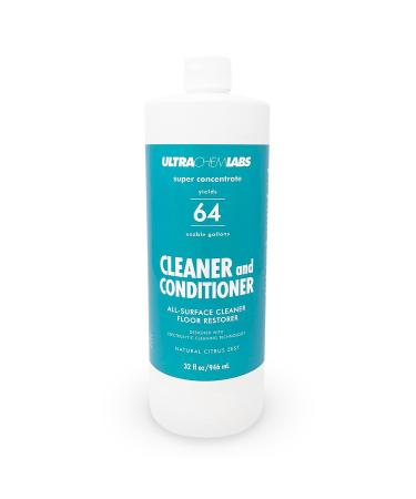 Cleaner and Conditioner Super Concentrated All Purpose Multi Surface Cleaner for Glass Wood Metal Safe with Citrus Scent 32 oz. Makes up to 64 gallons