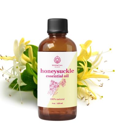 Honeysuckle Essential Oil by Essential Delights - Sweet Floral Aroma for Calming Aromatherapy and DIY Beauty Products 4 FL.Oz. 4 Fl Oz (Pack of 1)