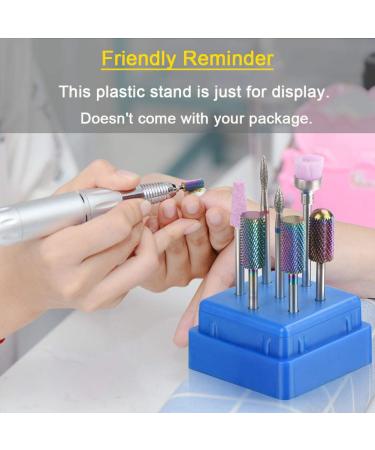 Bulex 7pcs Nail Drill Bits Set for Acrylic Nails - Professional Carbide Electric Tools for Gel Nails Cuticles - 3/32 Inch Size - Buy Online on GoSupps.com