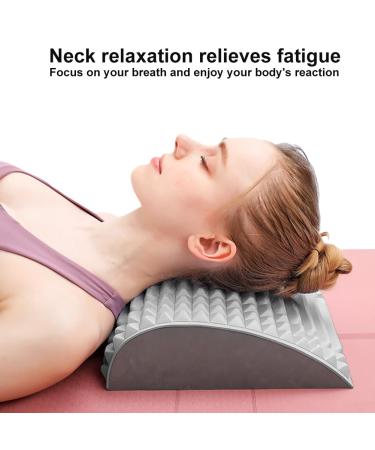 2-in-1 Back & Neck Stretcher Posture Corrector | Back Massage Support & Extension - Gray - Buy Online on GoSupps.com