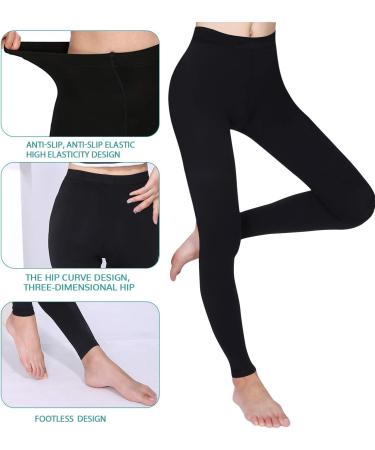 Plus Size Compression Pantyhose Stockings 20-30mmHg for Swelling, Varicose Veins - Footless Black Large (1 Pair) - Buy Online on GoSupps.com