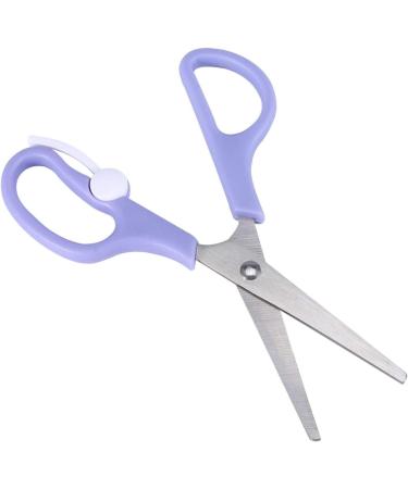 Baby Food Scissors Portable Stainless Steel Scissor Children Safety Food Cutter with Cover for Baby Infant Complementary Food(Purple) - Buy Online on GoSupps.com