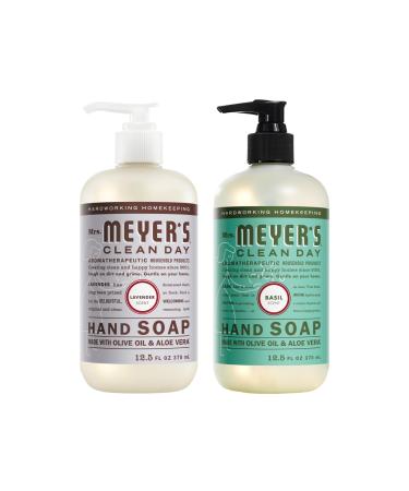 Mrs. MEYER'S Basil + Lavender Liquid Hand Soap Variety Pack, 12.5 oz.