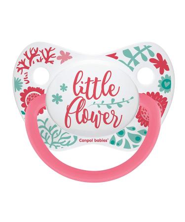 Canpol babies pacifier silicone jaw shape (Little Flower Rose 6-18 M)