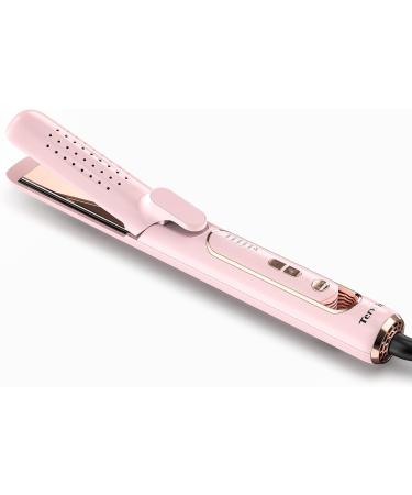 Terviiix Airflow Styler - Titanium Hair Straightener & Curler for Travel | 5 Temp Settings Auto Shut Off Dual Voltage Pink - Buy Online on GoSupps.com
