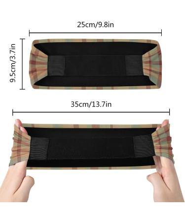 ElliTarr Women's Non-Slip Sweatband Headband - Brown Plaid | Sports Headband for Running, Yoga, Workout - Buy Online on GoSupps.com