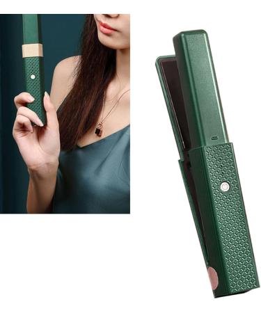 Shop Cordless Flat Iron Hair Straightener - Quick Heat Prevent Damage Travel-Friendly Mini Curler in Green - Buy Online on GoSupps.com