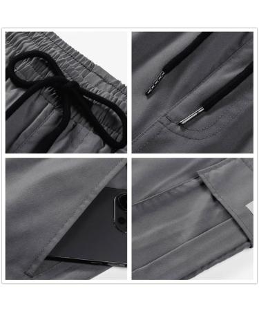 Elegancity Men's Cargo Pants | Casual Jogger Work Trousers with Drawstring | Regular Fit Sweatpants Sports Bottoms | Pockets (Size 38-46) - Gray - Buy Online on GoSupps.com