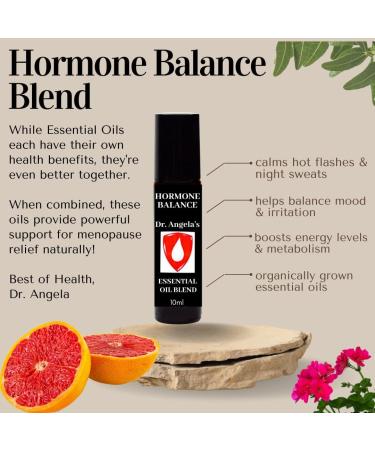 Dr. A's Hormone Balance Essential Oil Blend | 100% Therapeutic Grade Roll-On for Hot Flashes Night Sweats & Menopause Relief | 10 ml - Buy Online on GoSupps.com