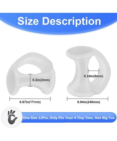 12PC Toe Spreader Gel - Silicone Toe Separator for Overlapping Toes Pressure Relief for Running Hiking & Yoga - Buy Online on GoSupps.com