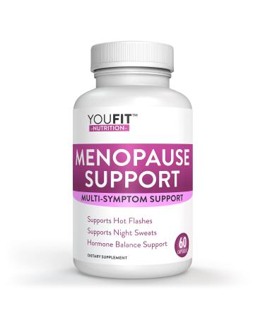 YouFit Nutrition Menopause Relief Capsules for Women - Natural Menopause Supplements for Women - Complete Day and Night Menopause Support - Reduces Hot Flashes Stress Night Sweats - 30 Servings
