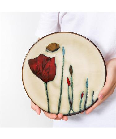 Porcelain Plate Bowls and Saucers Ceramic Hand-Painted Under Glaze Flower Leaf Dinner Plate Creative Steak Salad Sushi Dish Dessert Cake Plate Kitchen Tableware (Color : V) (Color : 8.5 Inch B) - Buy Online on GoSupps.com