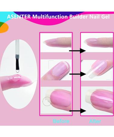 ASENTER 5 in 1 Clear Builder Gels 15ML Nails Extension Gel Base Gel Nail Strengthener Hard Gel UV/LED Vernis Gel Nail Polish Gel for Broken Nails Repair Nail Art Decoration Decals & Jewels - Buy Online on GoSupps.com
