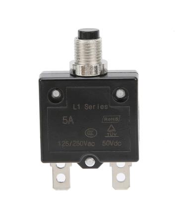 5A Thermal Circuit Breaker | 125-250V AC & 50V DC | Manual Reset with Waterproof Cap | Quick Connect Terminals | International Shipping Available - Buy Online on GoSupps.com