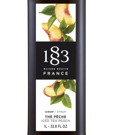 Maison Routin 1883 Iced Tea Peach Syrup Glass Bottle 1000 Milliliter - Buy Online on GoSupps.com
