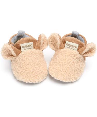 LACOFIA Baby Anti-Slip Soft Sole Winter Booties 6-12 Months Khaki - Buy Online on GoSupps.com