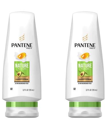 Pantene Nature Fusion Smoothing Conditioner With Avocado Oil 12 oz (Pack of 2)