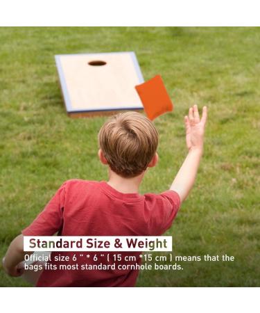 JBM Cornhole Bags - Duck Canvas Bean Bags for Tossing Games (Pack of 4, 10 Colors) - Orange, 14 oz - Buy Online on GoSupps.com