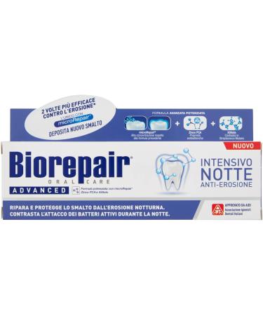 Biorepair Intensive Night Repair Toothpaste with Microrepair | 2.5 oz (75ml) Tube | Italian Import by Coswell S.P.A. - Buy Online on GoSupps.com