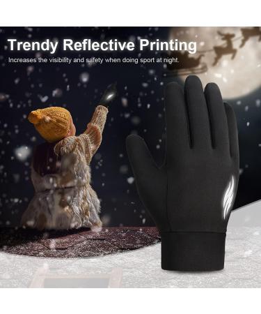 Children's Winter Bicycle Gloves - Warm Touchscreen Waterproof Windproof for Kids (Ages 4-12) - Anti-Slip Outdoor Sports Gloves for Girls - Black - Buy Online on GoSupps.com