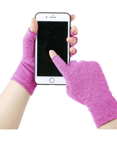 Arthritis Compression Gloves for Women and Men - Pain Relief for Rheumatoid and Osteoarthritis - 2 Pairs (Purple) - Ideal for Typing and Daily Tasks - Buy Online on GoSupps.com