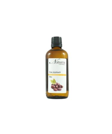 Naturra organic jojoba oil cold pressed 100ml glass unrefined vegan native body care