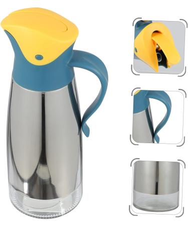 Zerodeko 1pc Lecythus Vinegar Pot Oil Holder Olive Oil Pot Glass Vinegar Dispenser Olive Oil Dispenser Olive Oil Storage Can Automatic Opening Closing Bottle Metal Pp Storage Tank Leakproof 9X9CM Yellow - Buy Online on GoSupps.com