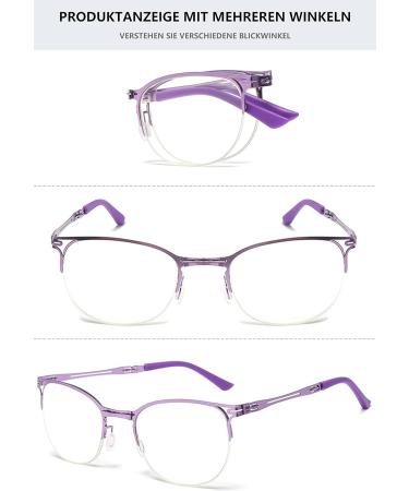 Buy Lanomi Foldable Blue Light Filter Reading Glasses - Men's & Women's Mini Anti-Blue Light Rectangular Glasses with Case Strength 2.5x - Stylish & Portable - Buy Online on GoSupps.com