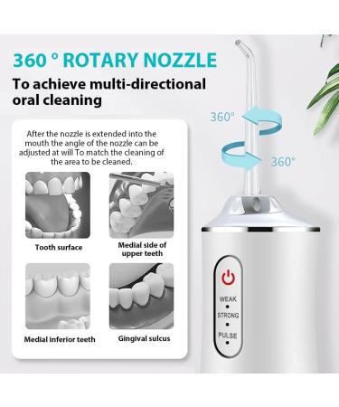 Buy Cordless Water Dental Flosser - 220ml Tank 3 Modes 4 Jets IPX7 Waterproof | International Shipping Available - Buy Online on GoSupps.com